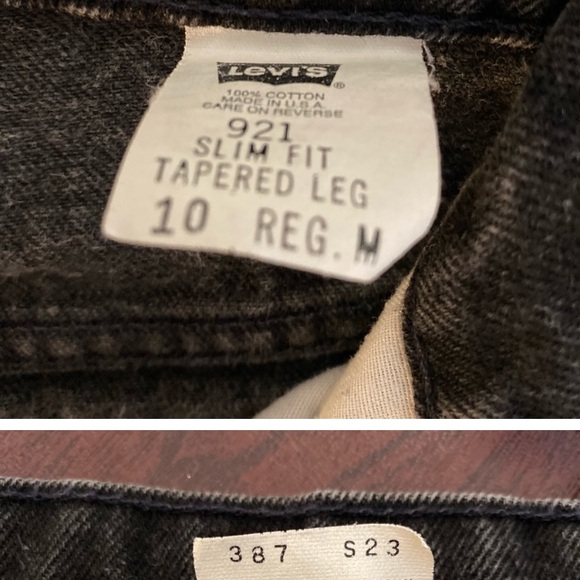 LEVIS RARE VINTAGE 80s 921 HIGH RISE YELLOW TAB BLACK-JEANS/ RARE FIND/ EPIC FIT - Picture 5 of 12